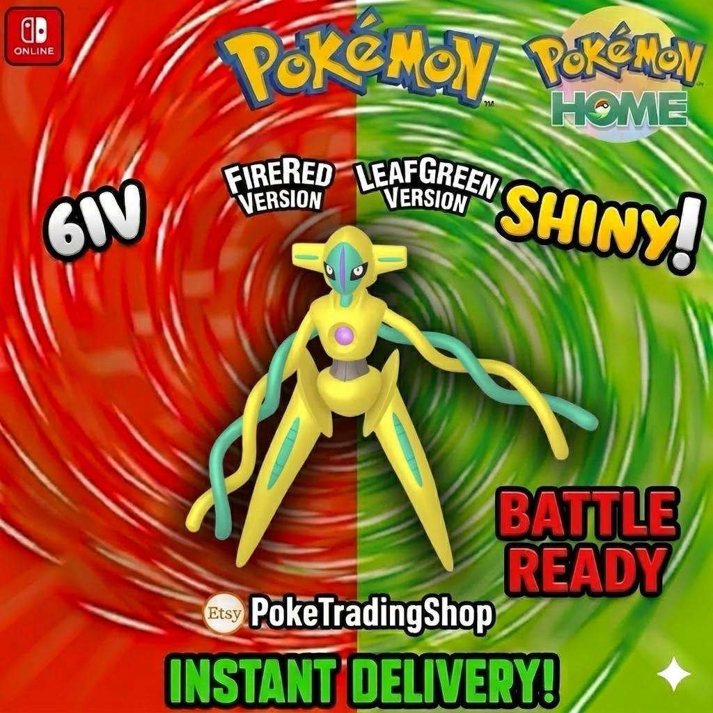 Foto de la carta Pokémon DEOXYS VARIOCLOR Pokémon Rojo Fuego Verde Hoja 6IV Listo para el Combate Competitivo