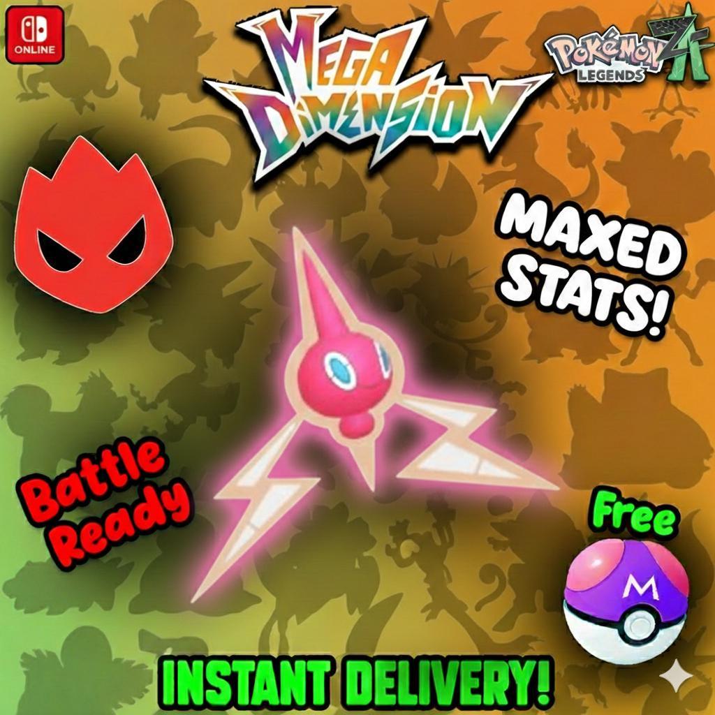Foto de la carta Pokémon Rotom Alfa Variocolor Pokémon Legends ZA DLC Mega Dimensión 6IV Competitivo Listo para la Batalla