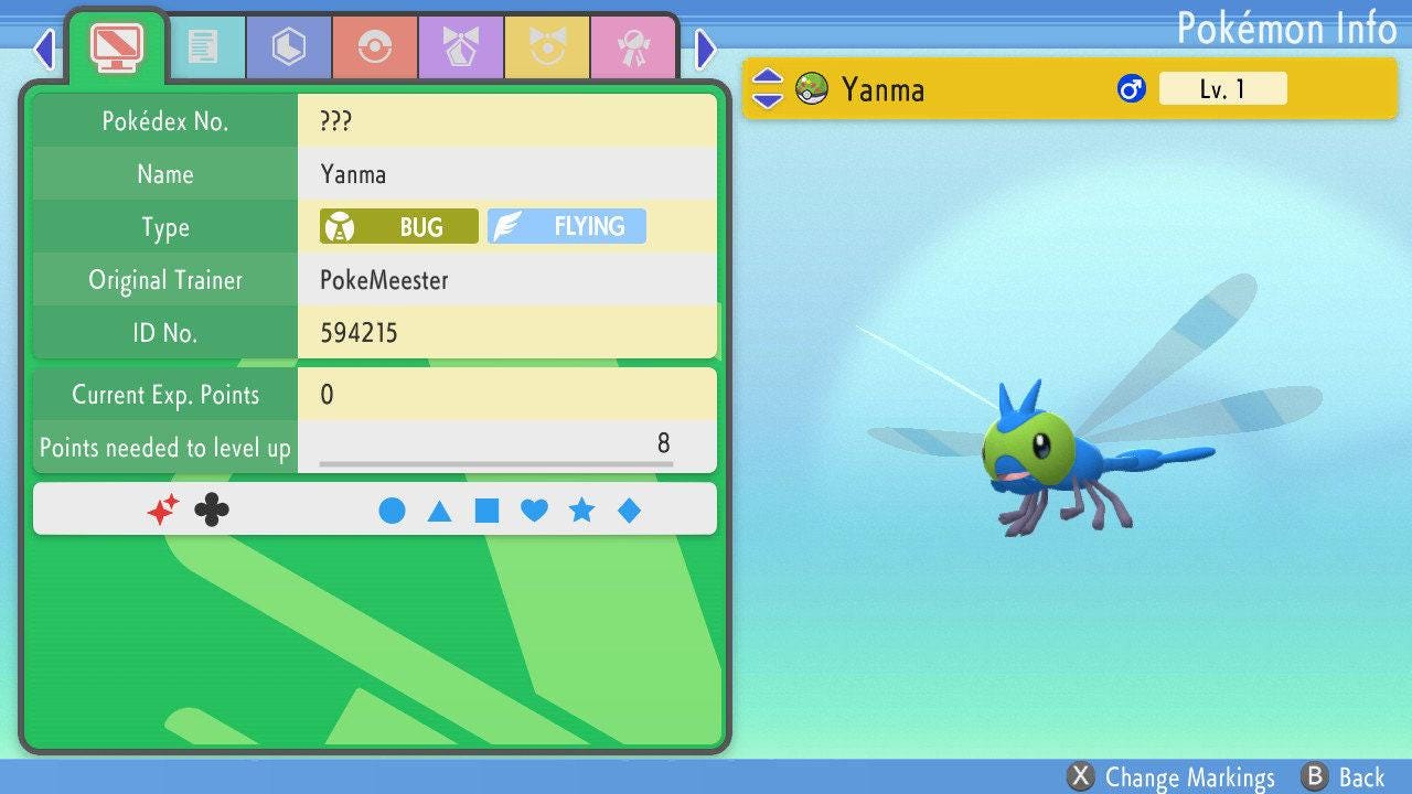 SHINY 6IV YANMA Pokémon Brilliant Diamond and Shining Pearl 6IV Competitive Battle Ready – Brilliant Diamond & Shining Pearl Pokémon card photo