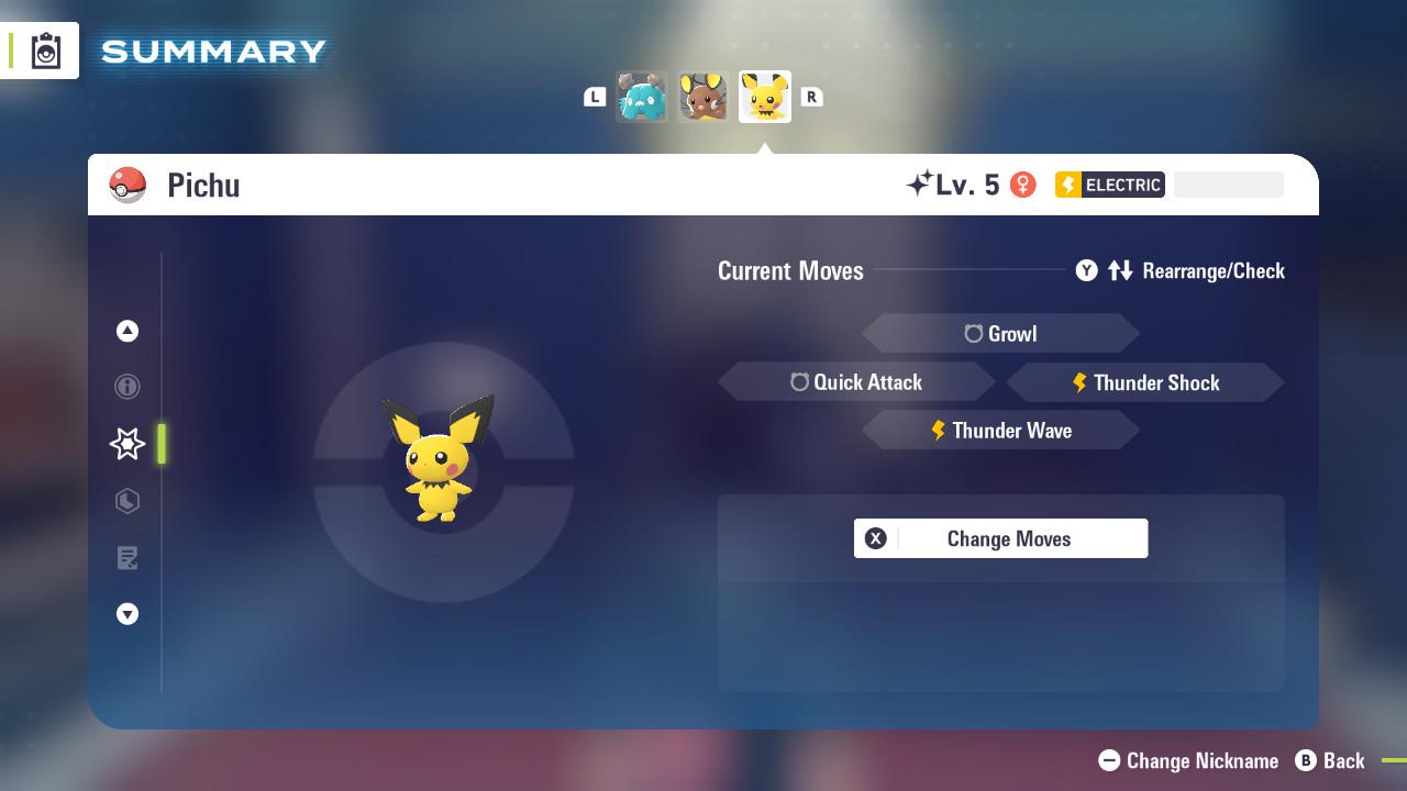 Foto de la carta Pokémon PICHU variocolor Pokémon Legends ZA 6IV listo para el combate competitivo 3