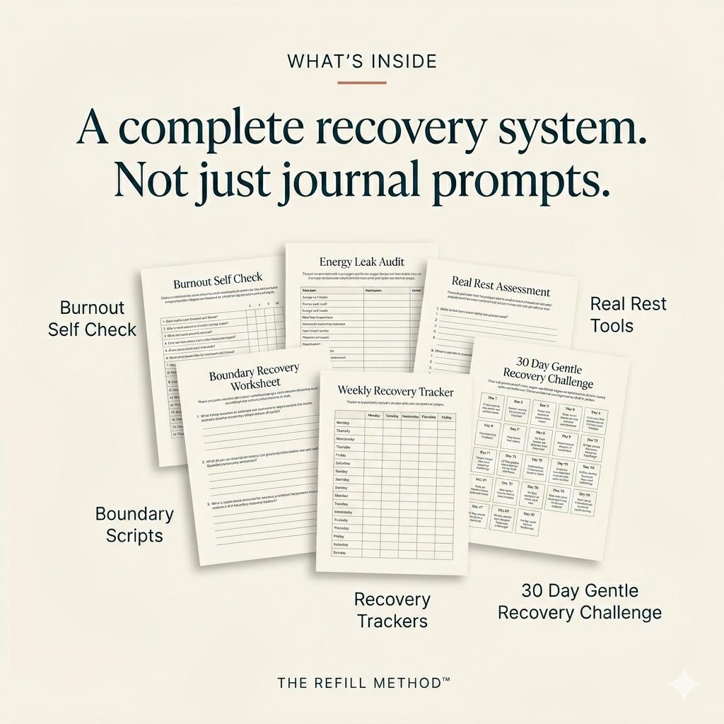 Burnout Recovery Workbook to Restore Your Energy and Rest Without Guilt Gentle Self Care Journal for Exhaustion Overwhelm Emotional Burnout Pokémon card photo 6