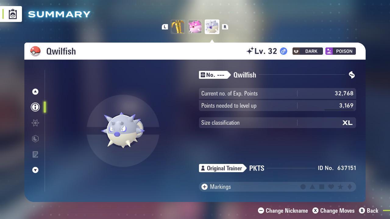 Shiny Hisuian Qwilfish Pokémon Legends ZA 6IV Competitive Battle Ready Pokémon card photo 2