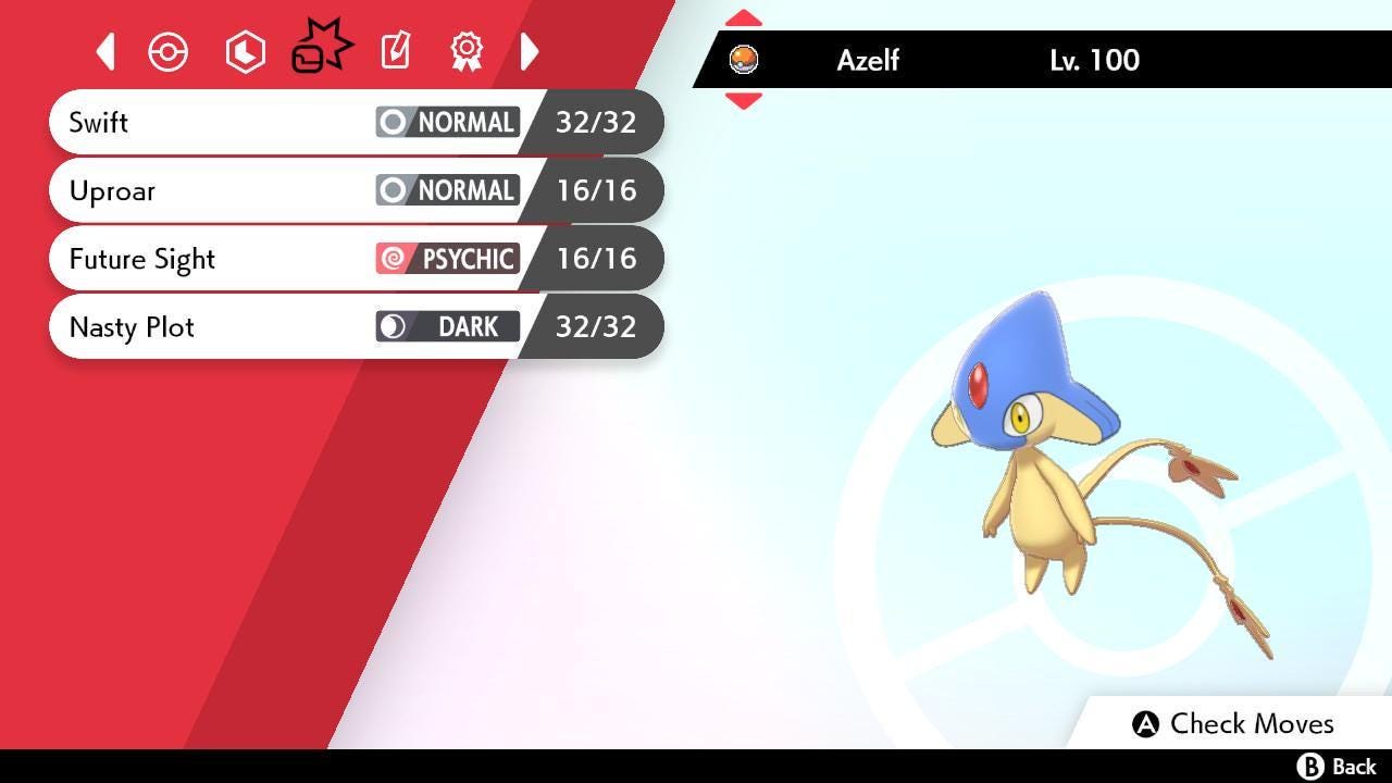 Shiny AZELF Pokemon Sword Shield 6IV Competitive Battle Ready Pokémon card photo 3