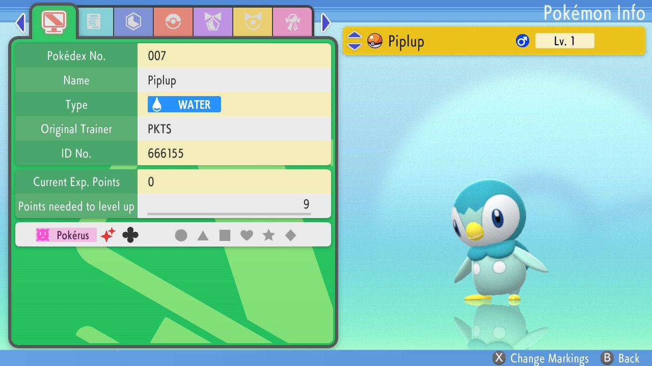 Shiny Piplup 6IV Switch 2 BDSP Pokémon Brilliant Diamond Shining Pearl Battle Ready Starter Bonus Gift Fast Delivery – Brilliant Diamond & Shining Pearl Pokémon card photo
