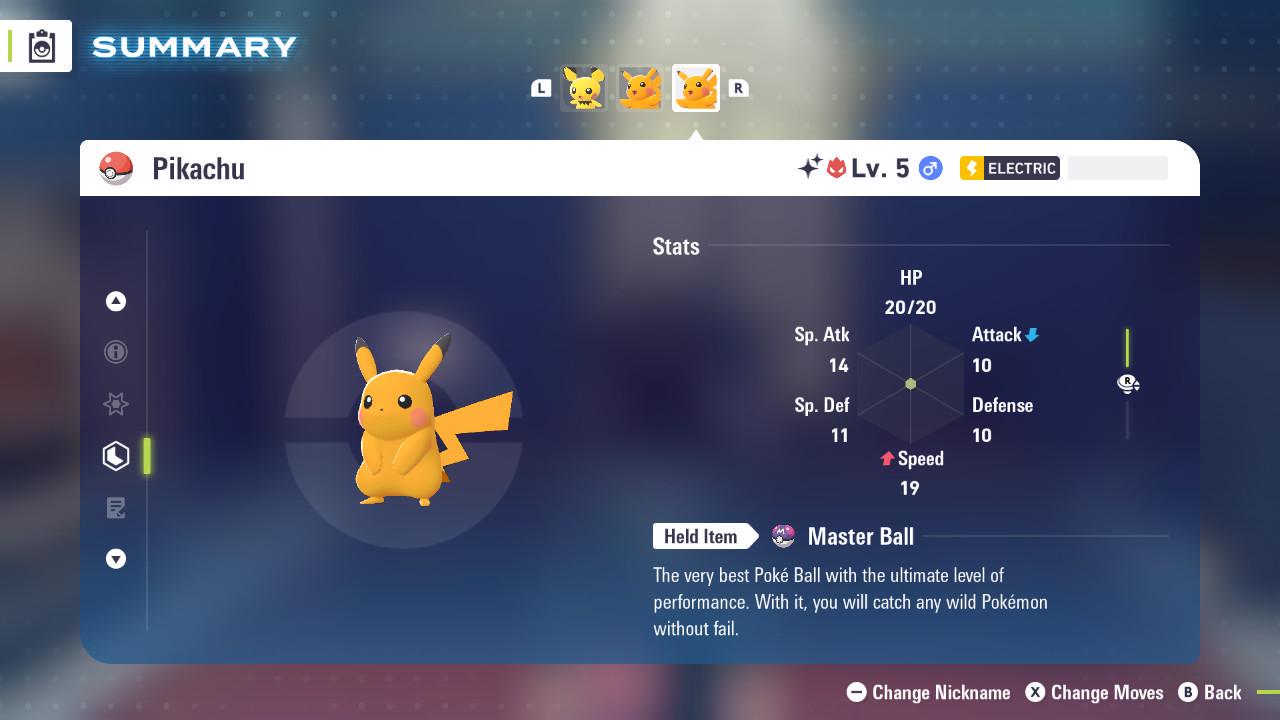 Pokemon Za Lvl 5 Timid SHINY ALPHA 6IV Pikachu Pokémon Legends ZA 6IV Competitive Battle Ready Pokémon card photo 2