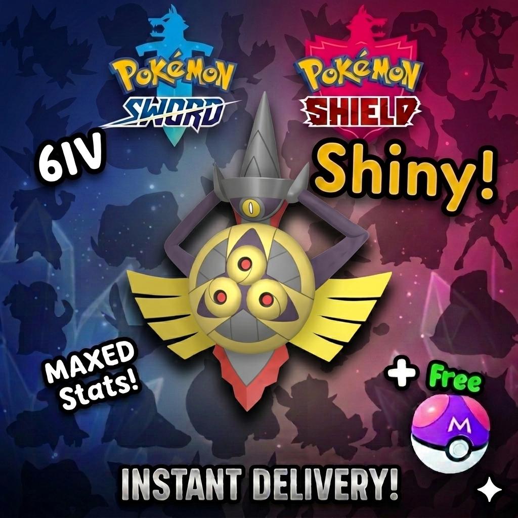 Shiny Aegislash Pokemon Sword Shield 6IV Competitive Battle Ready – Sword & Shield Pokémon card photo