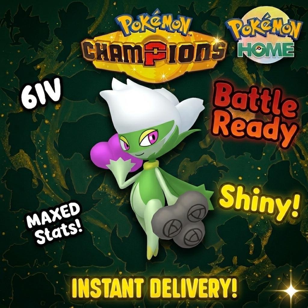 Shiny Roserade Pokémon Champions 6IV Competitive Battle Ready – Champions Pokémon card photo