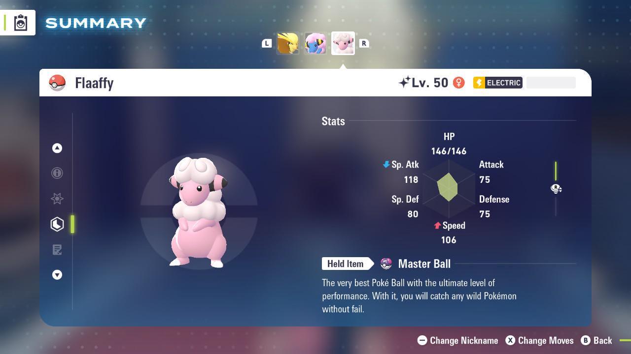 Фото покемона Блестящий FLAAFFY Pokémon Legends ZA 6IV Готов к соревновательным битвам