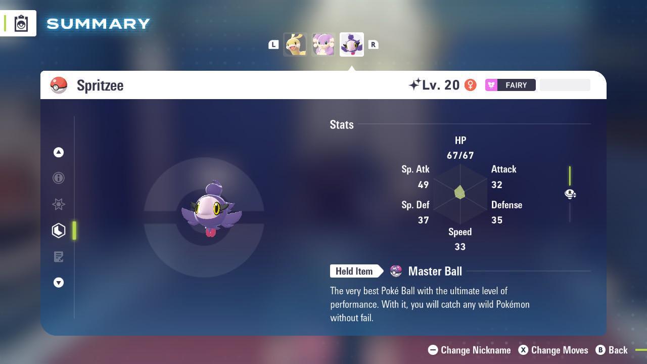 Shiny SPRITZEE Pokémon Legends ZA 6IV Competitive Battle Ready Pokémon card photo 2