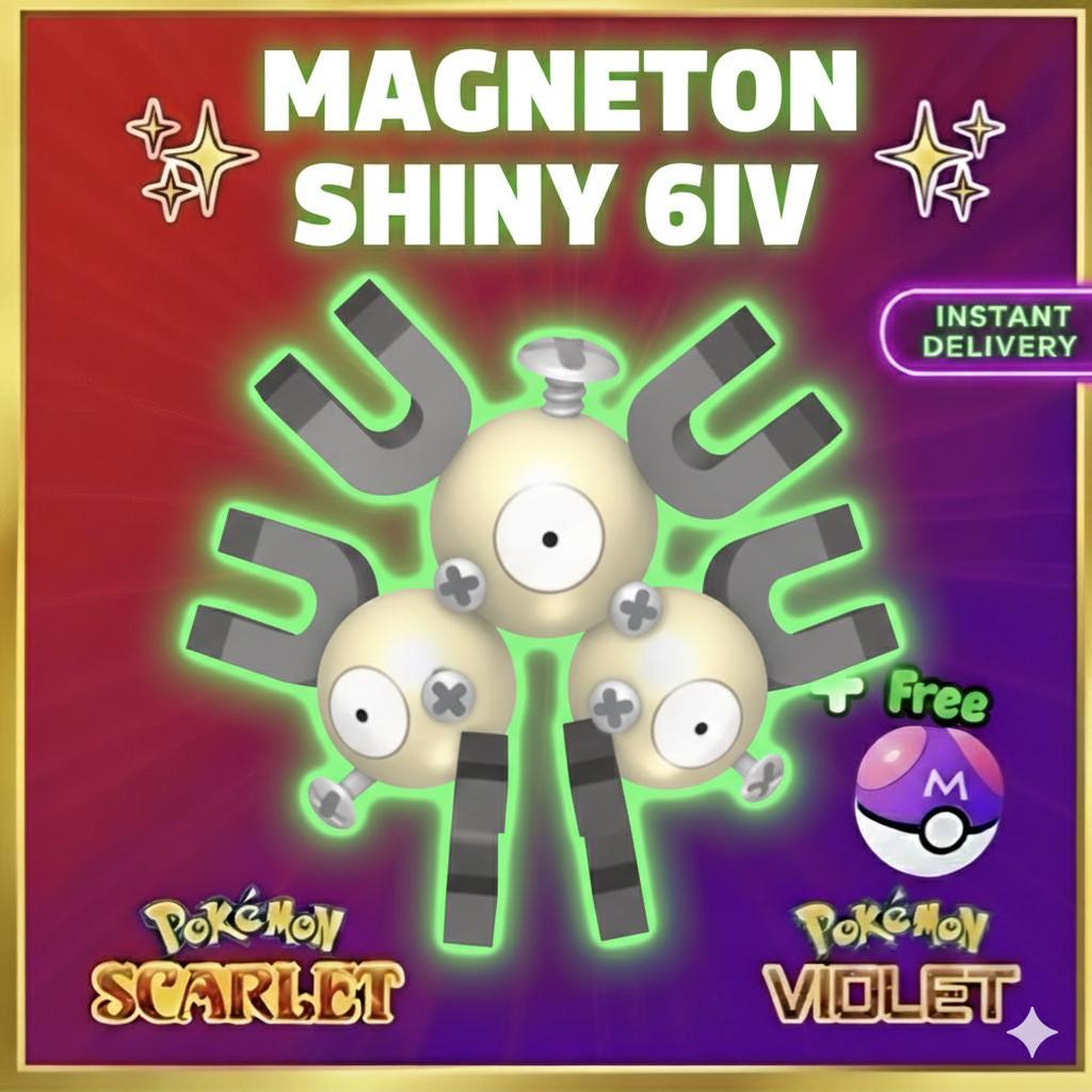 Foto de la carta Pokémon MAGNETON variocolor Pokémon Escarlata y Púrpura 6IV Listo para el combate competitivo