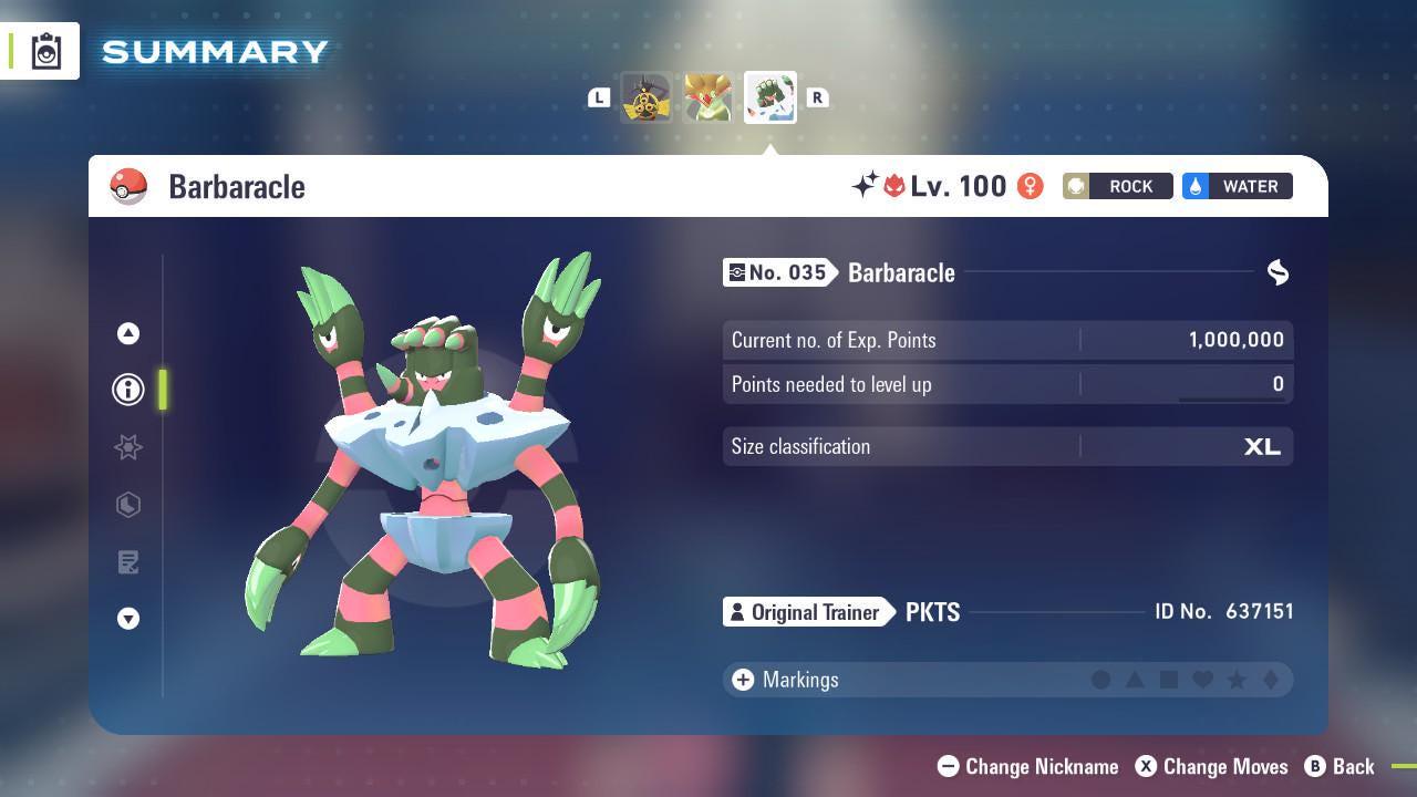 Shiny Alpha Barbaracle Pokémon Legends ZA 6IV Competitive Battle Ready Pokémon card photo 2