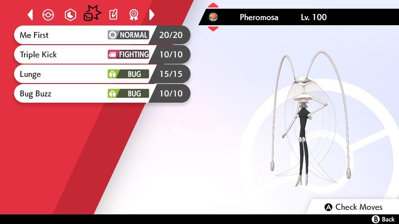 Shiny PHEROMOSA Pokemon Sword Shield 6IV Competitive Battle Ready Pokémon card photo 3