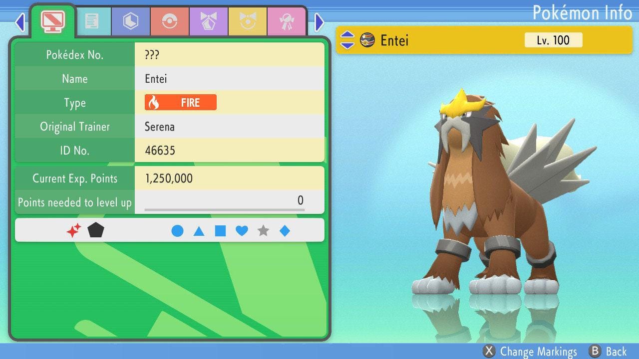 SHINY 6IV ENTEI Pokemon Brilliant Diamond Shining Pearl 6IV Competitive Battle Ready Pokémon card photo 2