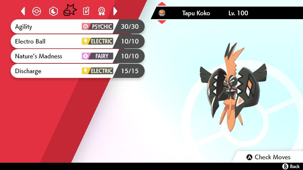 Shiny 6IV TAPU KOKO Pokemon Sword Shield 6IV Competitive Battle Ready Pokémon card photo 3