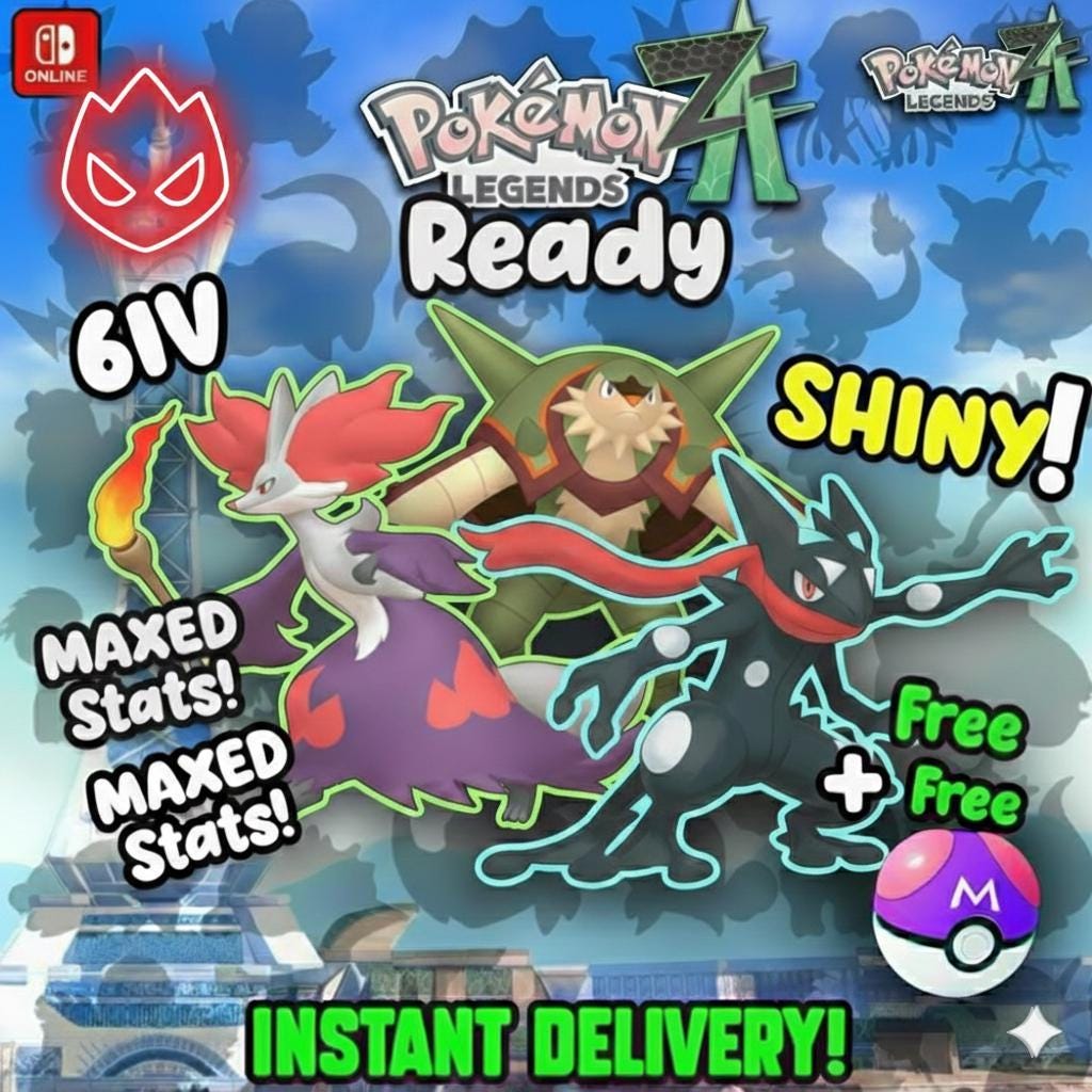 Pokemon Za ALPHA Final Starter Pack KALOS Shiny 6IV Pokémon Legends ZA 6IV Competitive Battle Ready Any Held Item Mega Evolution – Pokémon Legends Z-A Pokémon card photo