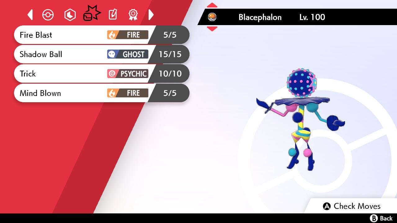Shiny BLACEPHALON Pokemon Sword Shield 6IV Competitive Battle Ready Pokémon card photo 3