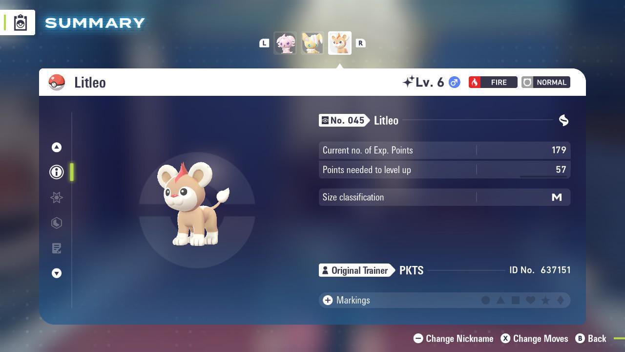 Foto de la carta Pokémon Shiny LITLEO Pokémon Leyendas ZA 6IV Listo para el Combate Competitivo 2