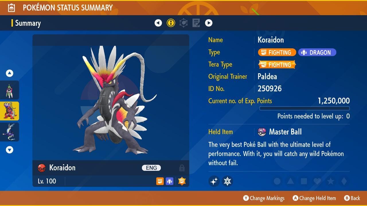 Shiny 6IV Koraidon GameStop Event Pokémon Scarlet Violet Competitive Battle Ready Pokémon card photo 2
