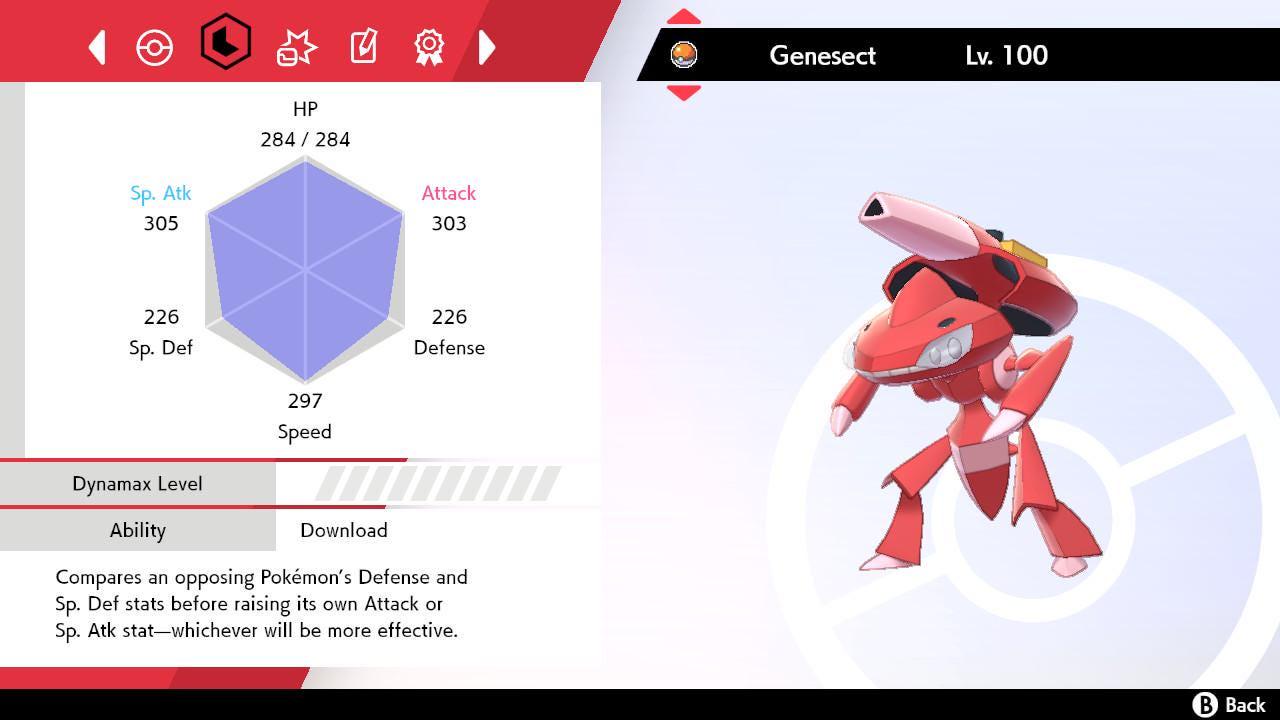 Shiny GENESECT Pokemon Sword Shield 6IV Competitive Battle Ready Pokémon card photo 3
