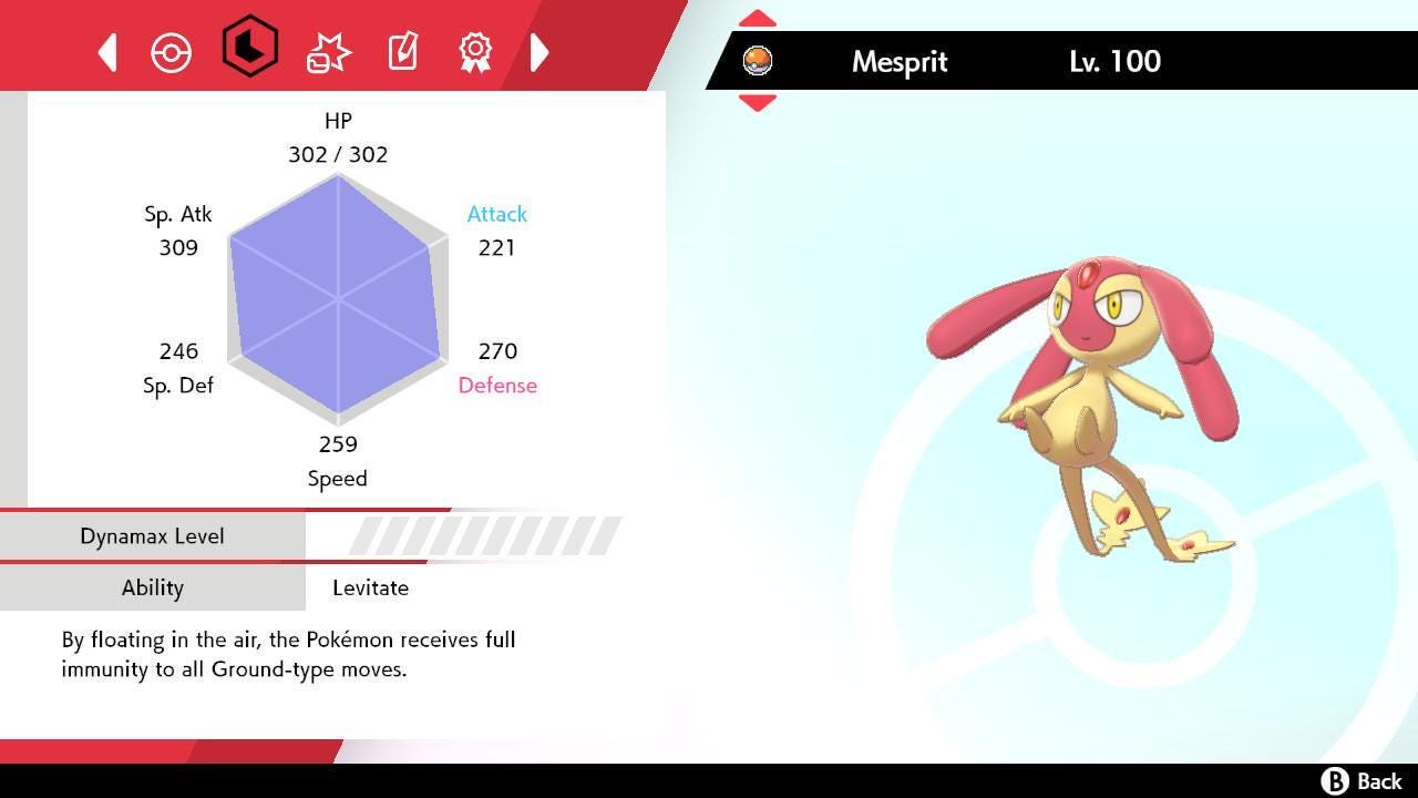 Shiny MESPRIT Pokemon Sword Shield 6IV Competitive Battle Ready Pokémon card photo 2