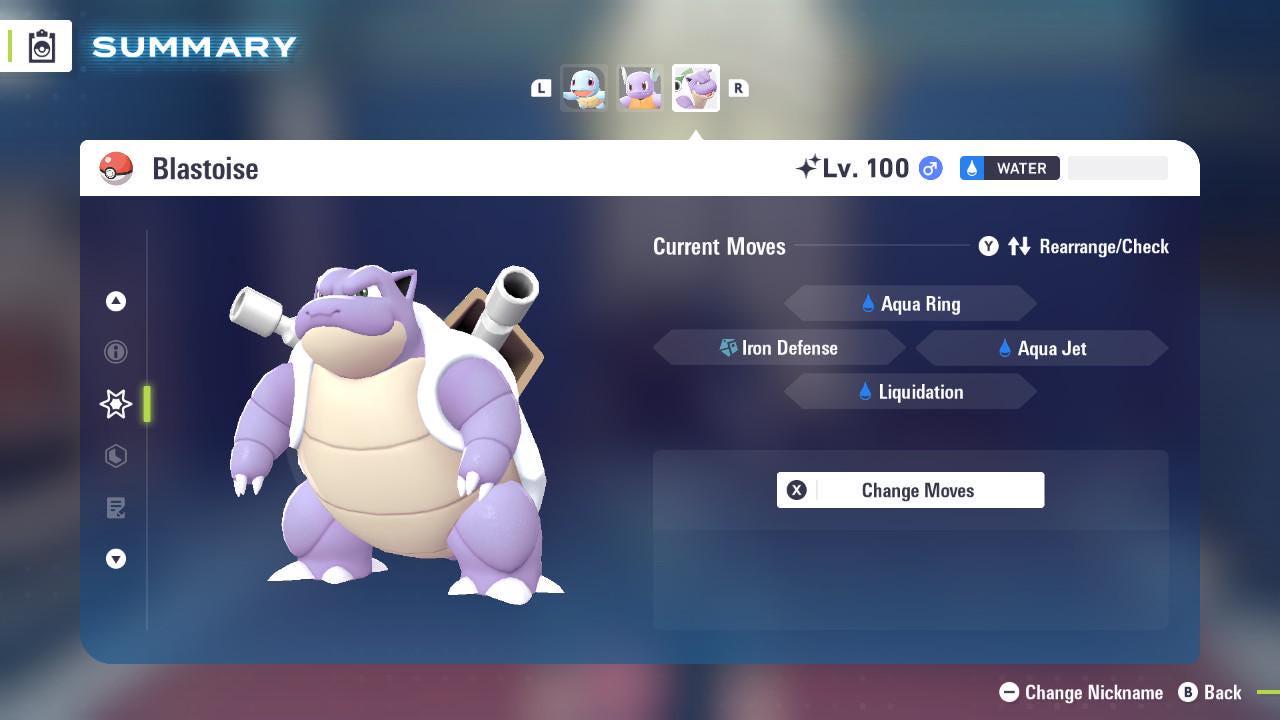 Foto de la carta Pokémon Shiny BLASTOISE Pokémon Legends ZA 6IV Competitivo Listo para la Batalla 4