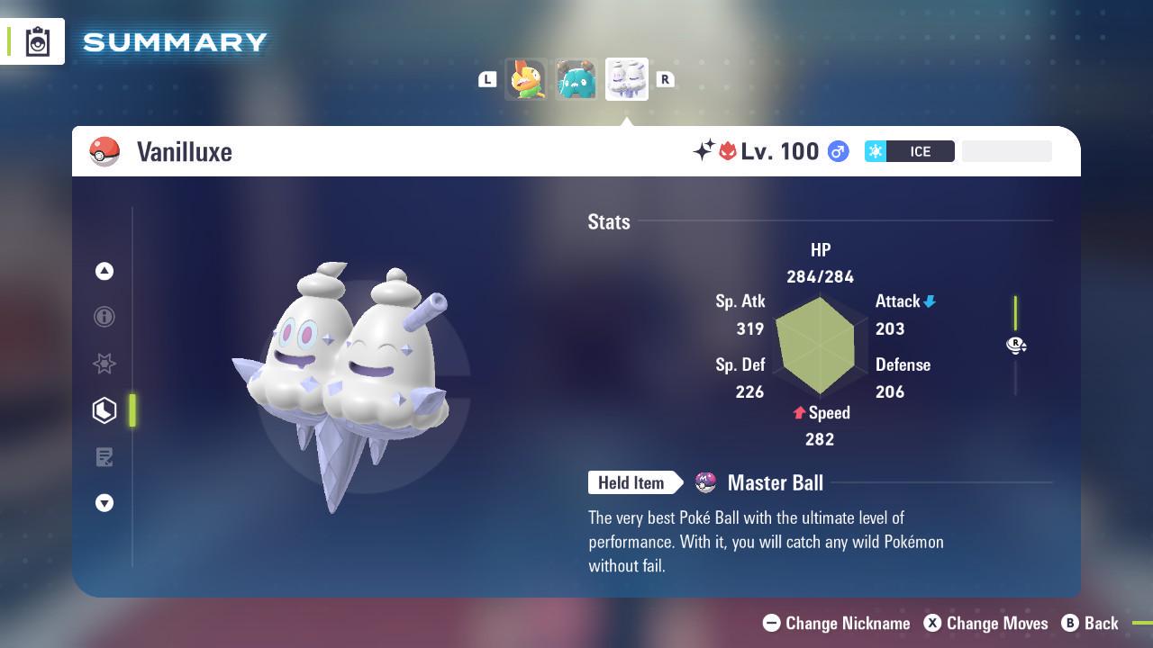 Shiny Alpha Vanilluxe Pokémon Legends ZA 6IV Competitive Battle Ready Pokémon card photo 2