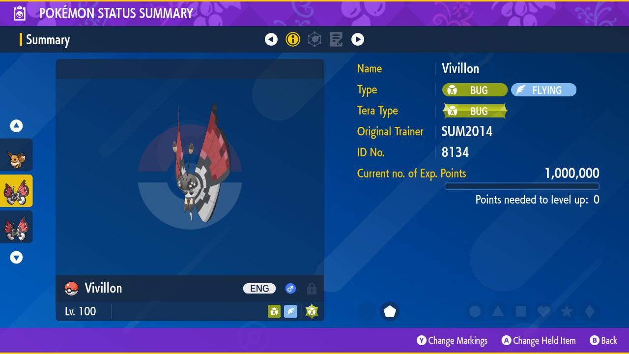 POKEBALL VIVILLON EVENT Pokémon Scarlet Violet 6IV Competitive Battle Ready – Exclusive Event Pokémon Pokémon card photo
