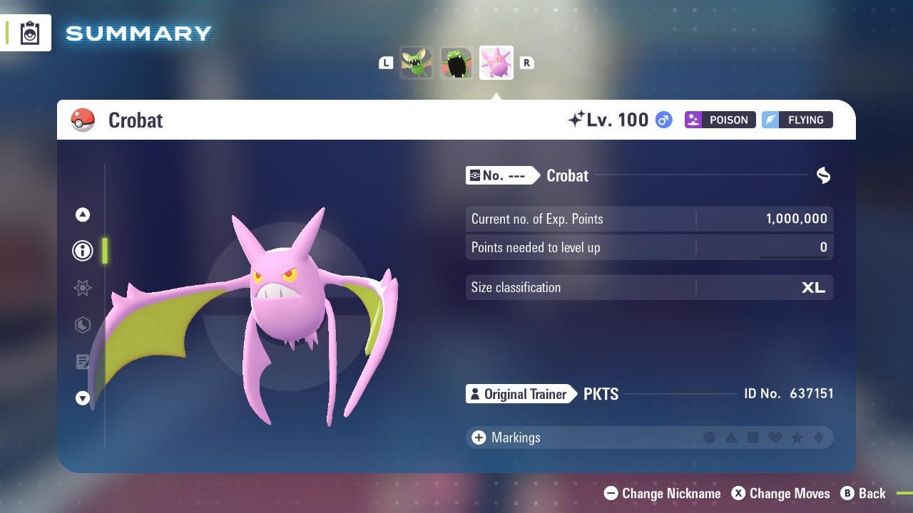 Shiny Crobat Pokemon Legends ZA Mega Dimension DLC 6IV Competitive Battle Ready Pokémon card photo 3