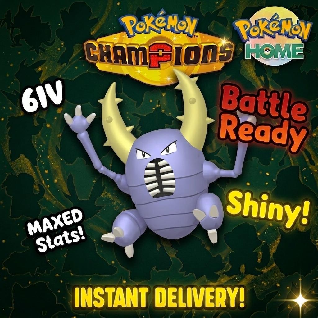 Shiny Pinsir Pokémon Champions 6IV Competitive Battle Ready – Champions Pokémon card photo