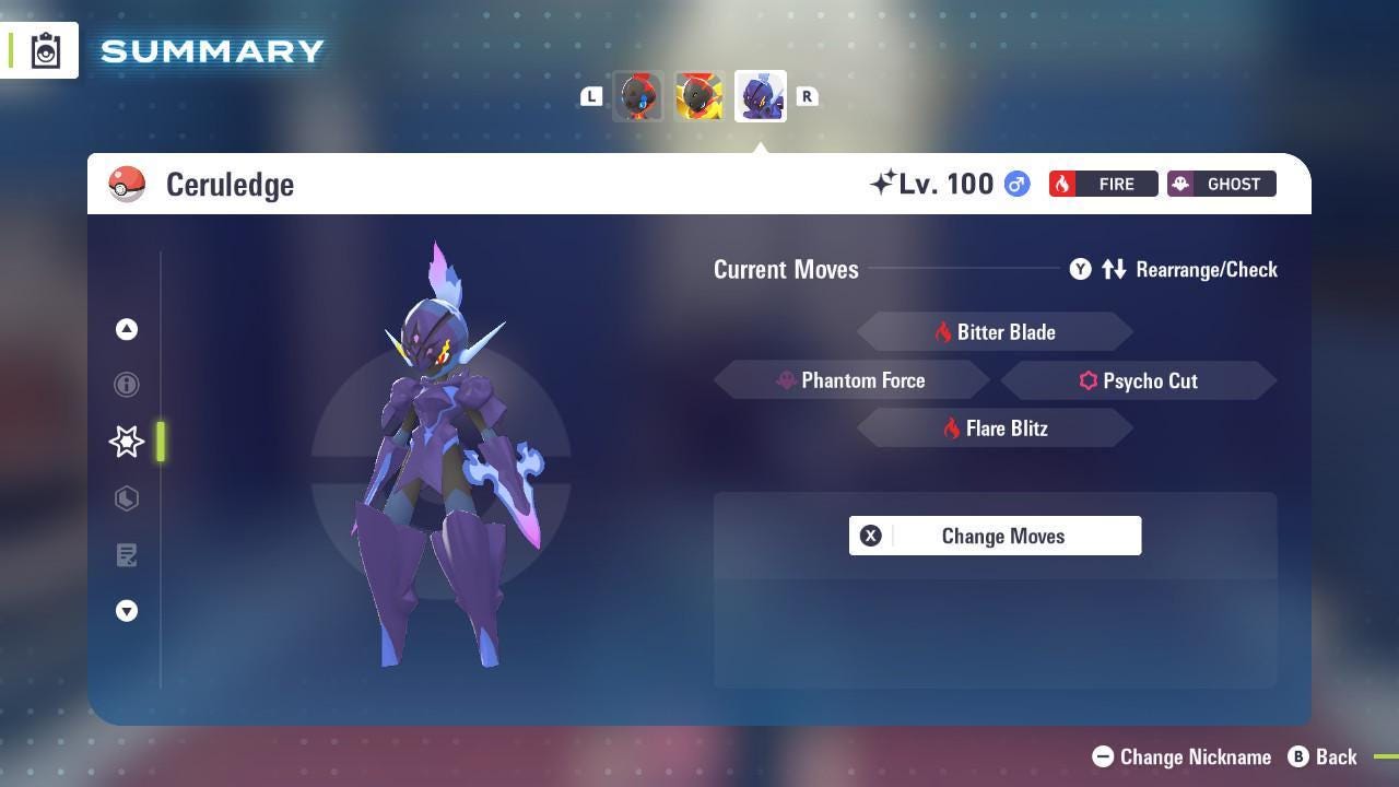 Shiny Ceruledge Pokemon Legends ZA Mega Dimension DLC 6IV Competitive Battle Ready Pokémon card photo 4