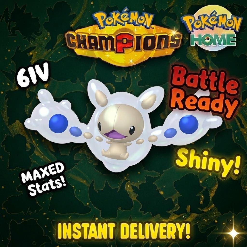 Shiny Reuniclus Pokémon Champions 6IV Competitive Battle Ready – Champions Pokémon card photo