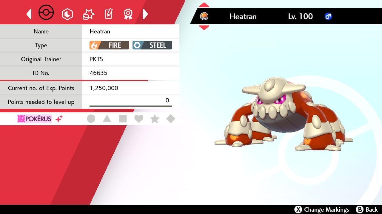 Shiny HEATRAN Pokemon Sword Shield 6IV Competitive Battle Ready – Sword & Shield Pokémon card photo