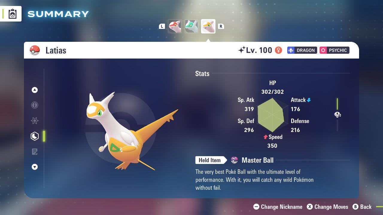Фото покемона Shiny Latias Pokemon Legends Za Mega Dimension DLC 6IV Готовый к сражениям 2