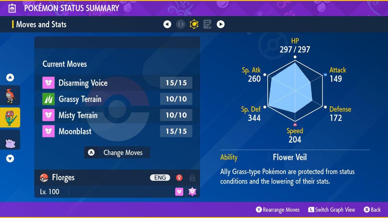 Shiny FLORGES Pokémon Scarlet Violet 6IV Competitive Battle Ready Pokémon card photo 2