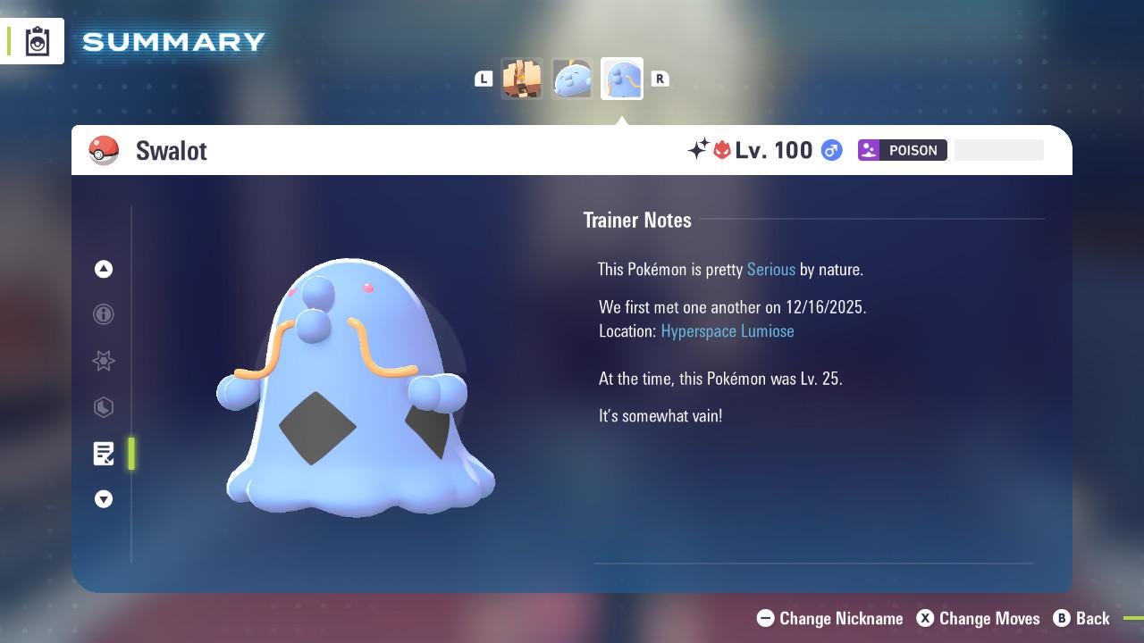 Shiny Alpha Swalot Pokemon Legends Za Mega Dimension DLC 6IV Competitive Battle Ready Pokémon card photo 4