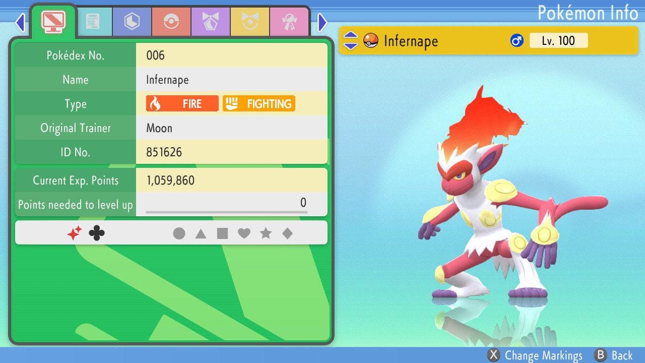 SHINY 6IV INFERNAPE Pokemon Brilliant Diamond Shining Pearl 6IV Competitive Battle Ready Pokémon card photo 3