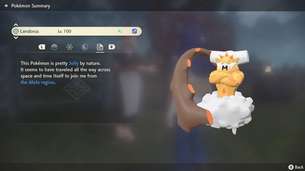 Shiny LANDORUS Pokemon Legends Arceus 6IV Competitive Battle Ready Pokémon card photo 2