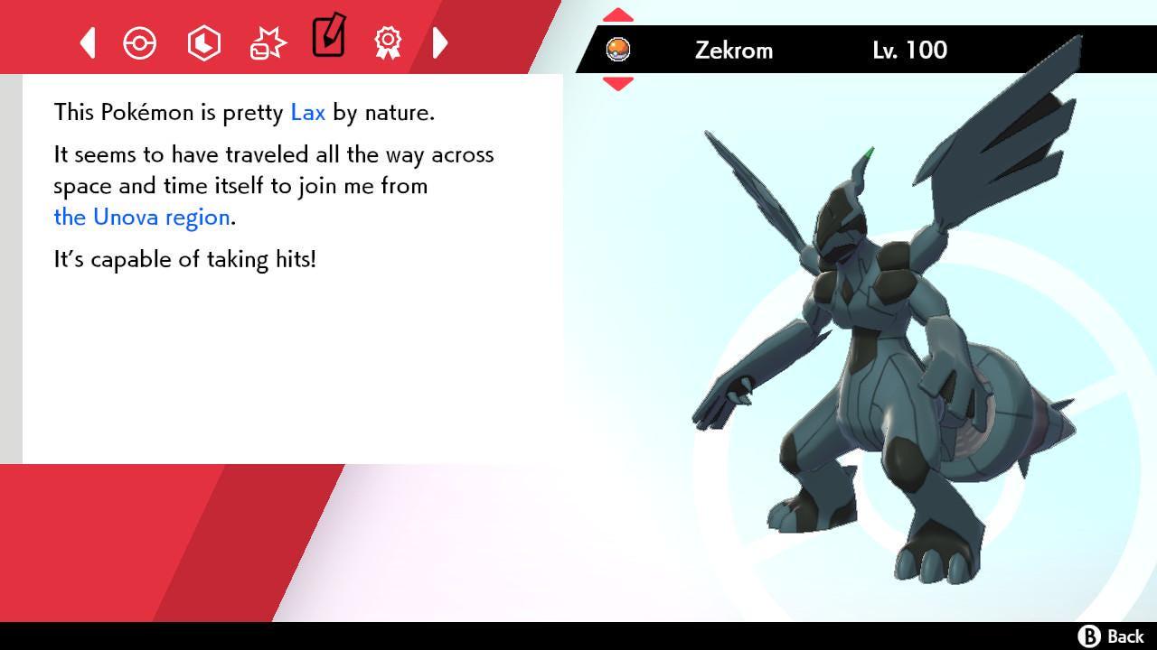 Shiny ZEKROM Pokemon Sword Shield 6IV Competitive Battle Ready Pokémon card photo 4