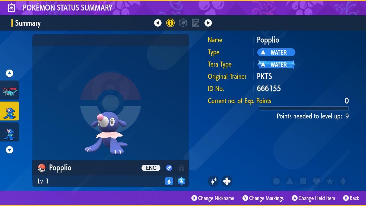Shiny POPPLIO Pokémon Scarlet and Violet 6IV Competitive Battle Ready – Scarlet & Violet Pokémon card photo