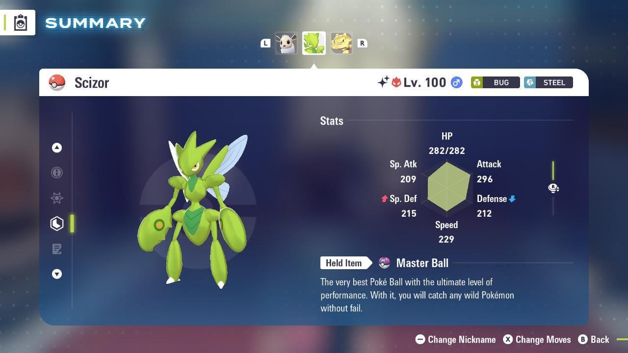 Shiny Alpha Scizor Pokémon Legends ZA 6IV Competitive Battle Ready Pokémon card photo 2
