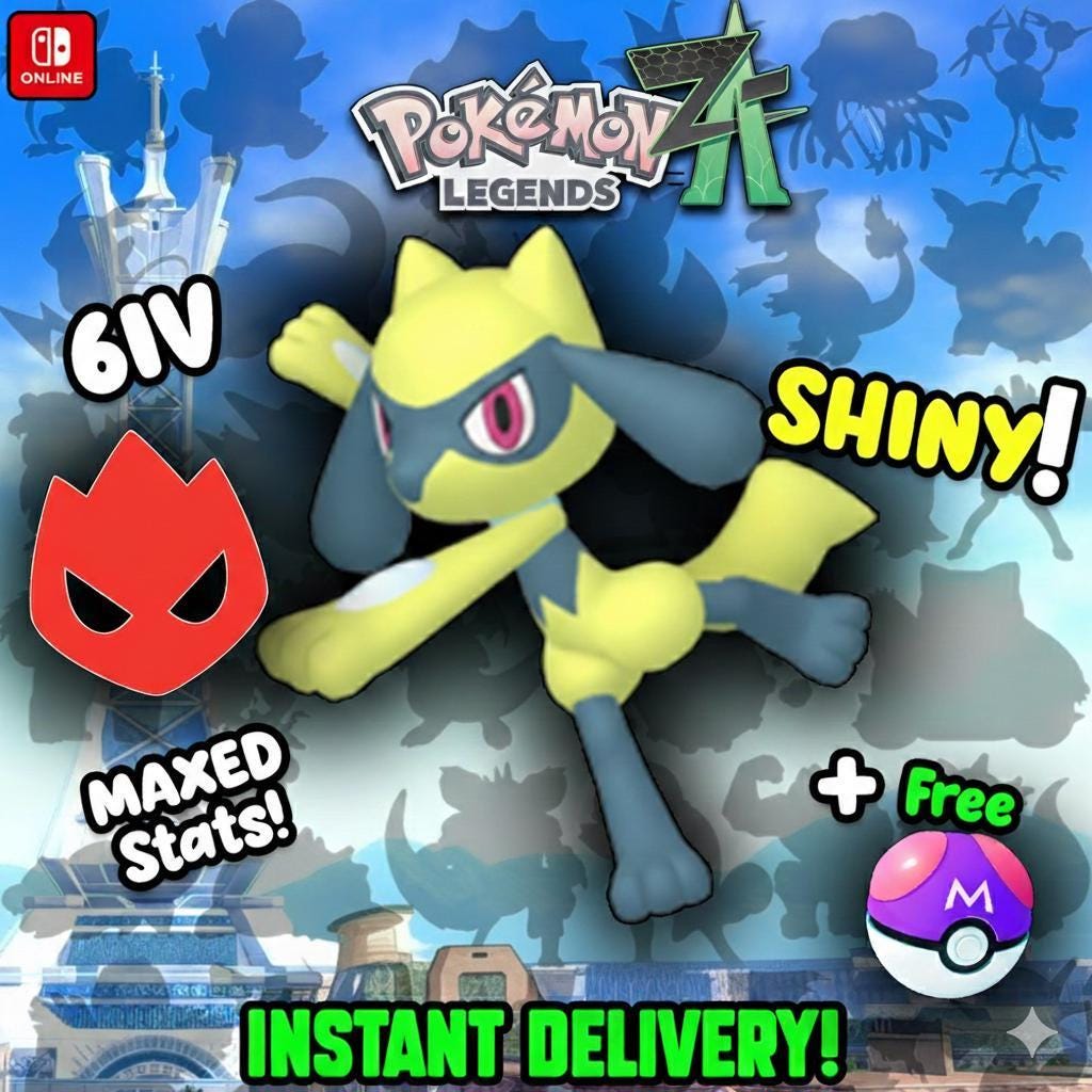 Pokemon Za Lvl 5 Modest SHINY ALPHA 6IV Riolu Pokémon Legends ZA 6IV Competitive Battle Ready – Pokémon Legends Z-A Pokémon card photo