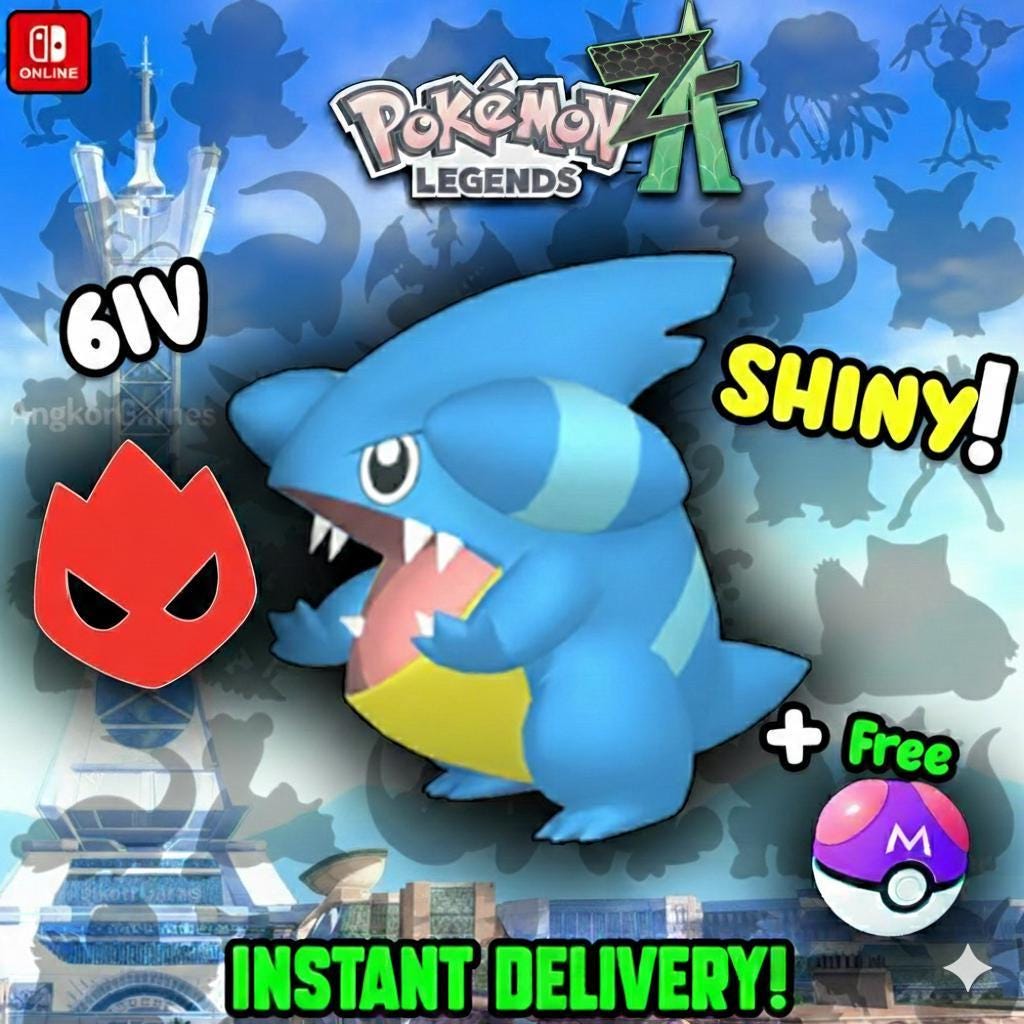 Shiny Alpha Gible Pokémon Legends ZA 6IV Competitive Battle Ready – Pokémon Legends Z-A Pokémon card photo