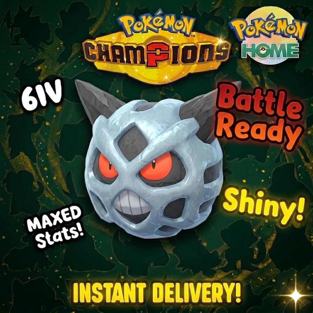 Shiny Glalie Pokémon Champions 6IV Competitive Battle Ready – Champions Pokémon card photo