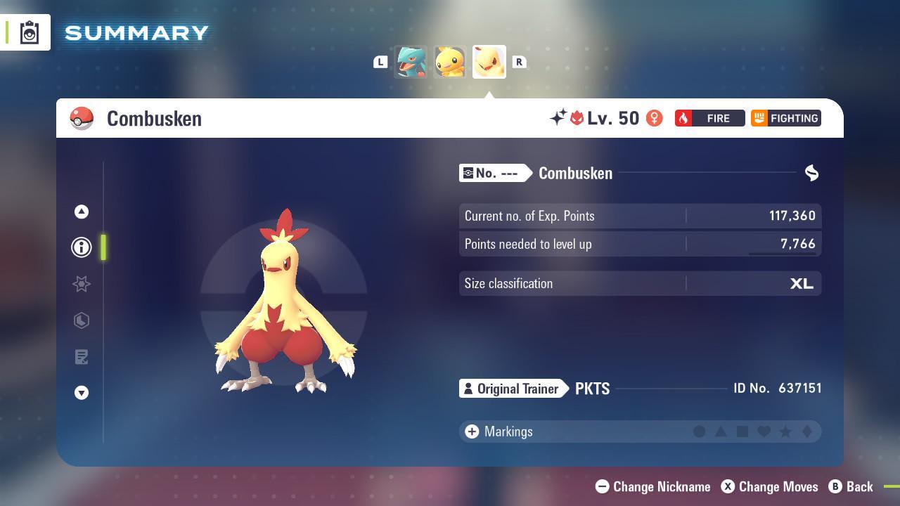 Foto de la carta Pokémon Shiny Alpha Combusken Pokémon Legends ZA 6IV Listo para la Batalla Competitiva 2