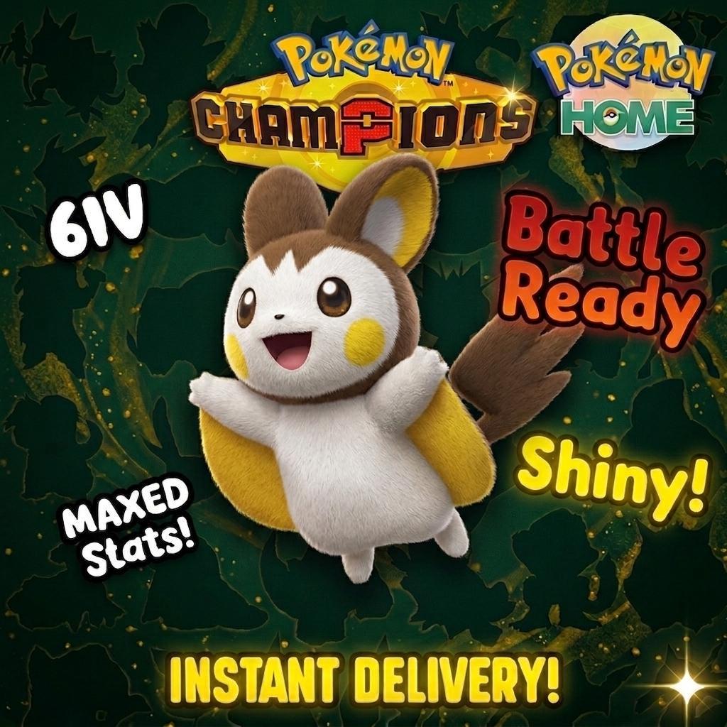 Shiny Emolga Pokémon Champions 6IV Competitive Battle Ready – Champions Pokémon card photo