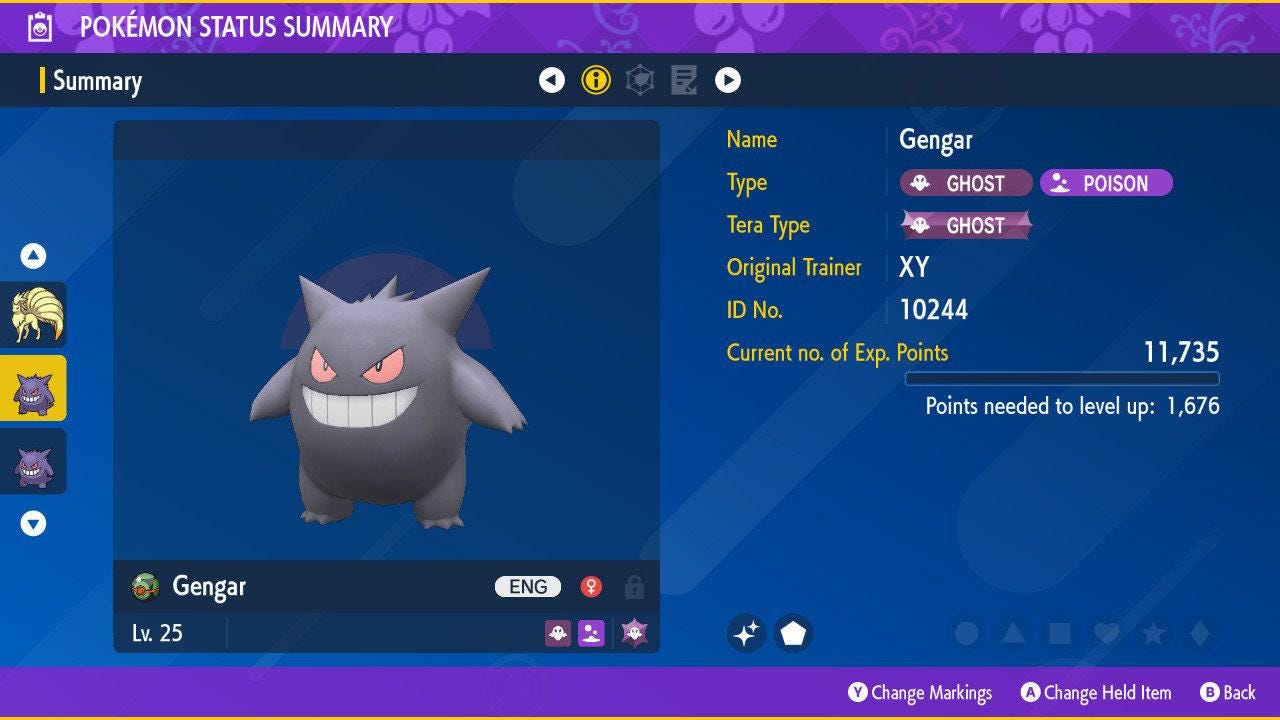 SHINY GENGAR EVENT Pokémon Scarlet Violet 6IV Competitive Battle Ready Rare Pokemon – Exclusive Event Pokémon Pokémon card photo