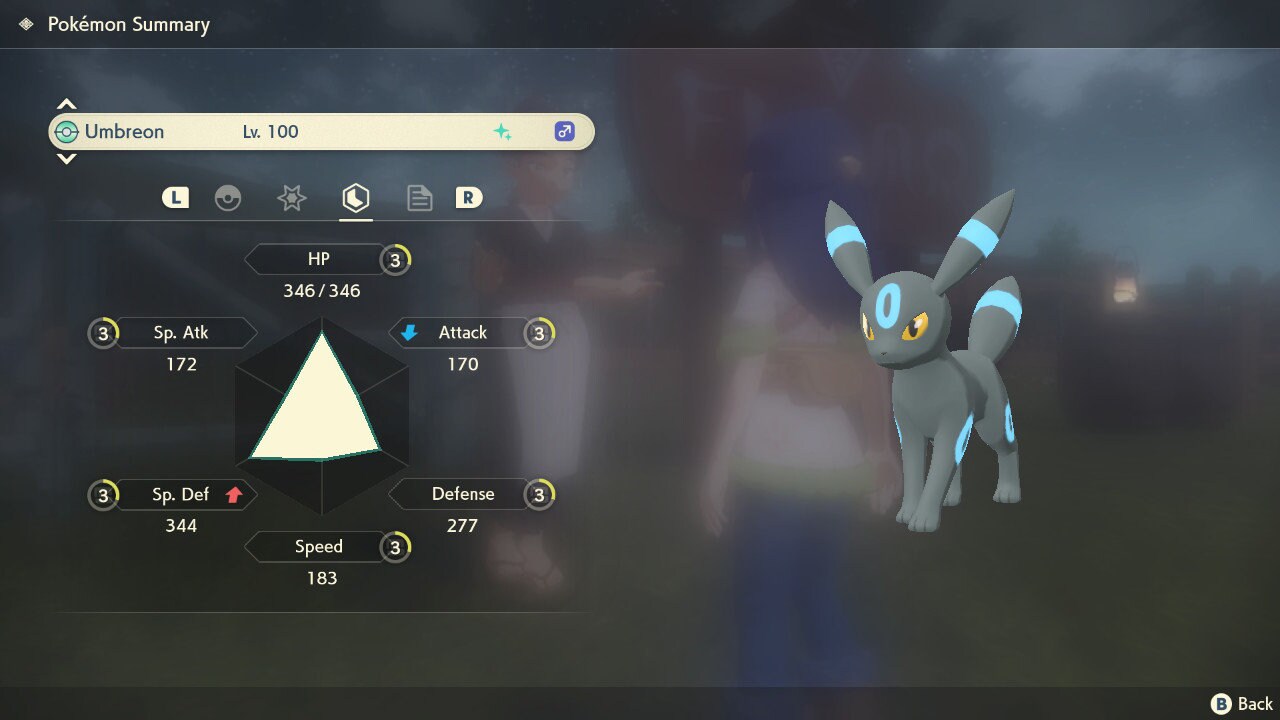 Shiny UMBREON Pokemon Legends Arceus 6IV Competitive Battle Ready Pokémon card photo 3