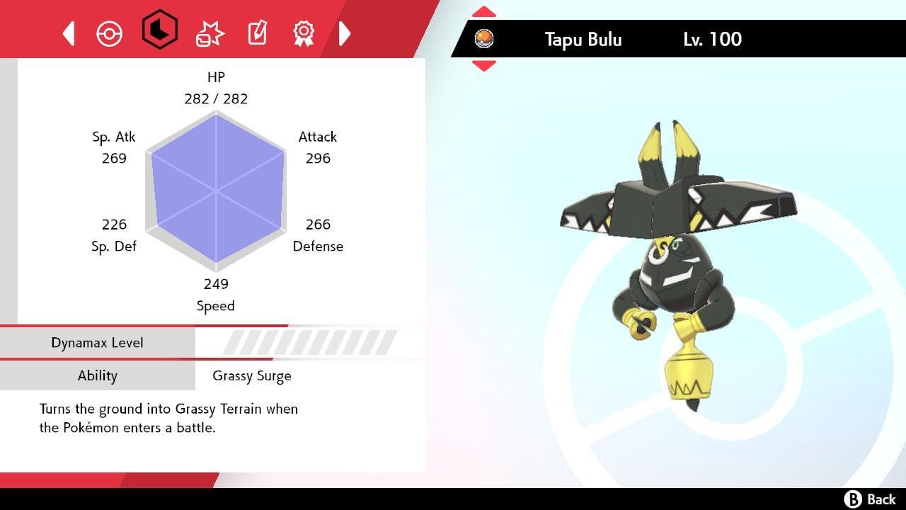 Shiny 6IV TAPU BULU Pokemon Sword Shield 6IV Competitive Battle Ready Pokémon card photo 2