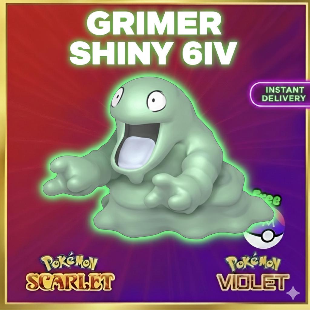 Foto de la carta Pokémon GRIMER variocolor Pokémon Escarlata y Púrpura 6IV Listo para el combate competitivo