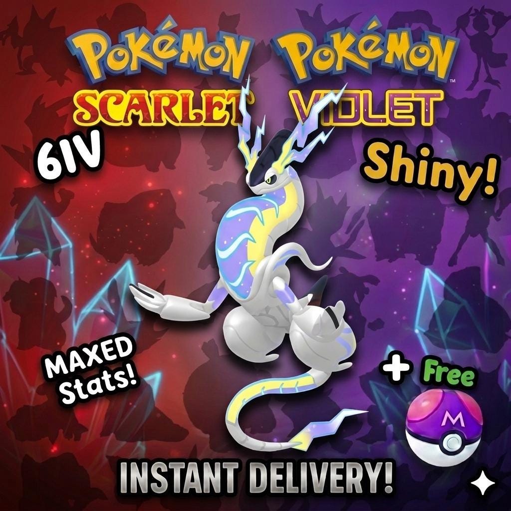 Shiny 6IV Miraidon GameStop Event Pokémon Scarlet Violet Competitive Battle Ready – Exclusive Event Pokémon Pokémon card photo